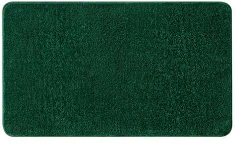 MIULEE Badezimmerteppich Badematte rutschfest Waschbar Tiefgrün 70x120 cm