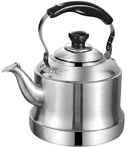 Bouilloire Gaz, Bouilloire Universelle De Théière De Cuisinière De Bouilloire De Sifflet D'acier Inoxydable, Poignée Portative De Cuisinière De Gaz De Cuisinière D'induction Bouilloire Vintage(1.5L)