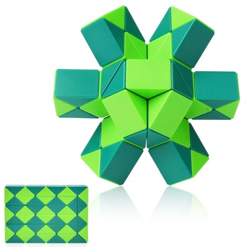 Ainiv Magic Snake Cube, 48 block, 3D Fidget Puzzle Toy Magic Snake Cube, Twisty Brain Teaser Toy, Födelsedagsfester för pojkar och flickor, Goodie Bag Fillers
