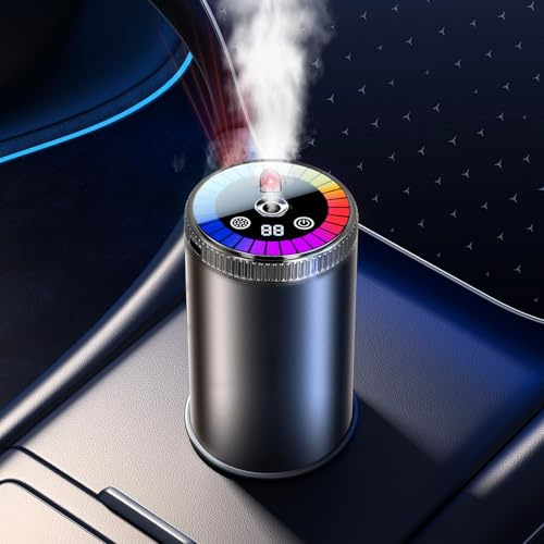 Car Essential Oil Diffuser With Perfume, USB Portable Aromatherapy Diffuser With RGB Dynamic Light + Starry Sky Top, Suitable for Cars, Offices, Homes, Bedrooms