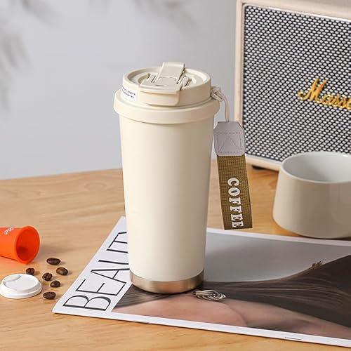 Tazza Termica Caffe Americano 530ml: Thermo Coffee Mug-to-Go in Acciaio Inossidabile - Borraccia Caffe Ermetica Portatile per Caldo e Freddo, Coffee Cup da Viaggio
