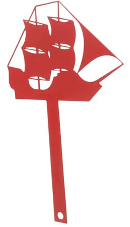 Milisten Briefkastenflagge Dekorative Boot-design Flagge Für Vertikale Briefkästen Wetterfestes Metall-signal Für Ansprechende Briefkasten-dekoration Einfache Montage