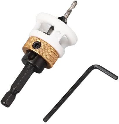 Punta Trapano Svasatore 3,2x8 Mm, 4 Taglienti Codolo Esagonale M2 1/4 di Pollice con profondità Regolabile, per Tagliare Legno, Truciolare, MDF, Metalli Non Ferrosi