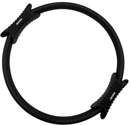 RUSTER Aro de Pilates 39cm con Doble Empuñadura ErgonóMica - Kit Pilates en Casa para Tonificar Espalda, Brazos y Abdominales - Ejercitador Suelo Pélvico Mujer