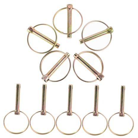 iplusmile 10pezzi Perni Di Fissaggio Per Trattori Agricoli Kit Assortimento Da Clip Ad Anello Per Perni Di Bloccaggio Rotondi Compatibili Con Rimorchi Tosaerba e Attrezzature Agricole