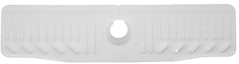 Asukohu Designs - Forro para debajo del fregadero con orificio de drenaje, bandeja de silicona flexible para suministros de cocina, gabinetes protectores