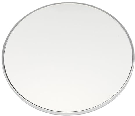 HAMPPLIES Espejo de Baño con Ventosa Aumento Espejo con Aumento para Maquillaje para Baño Fácil Instalación Color Plateado Elegante
