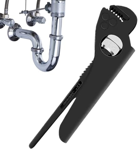 Generisch Pinza per tubi – Regolabile 18 – 30 cm, in acciaio al carbonio | Pinza di riparazione antiscivolo per tubi dell'acqua, lavello della cucina, bagno, toilette, agricoltura idraulico