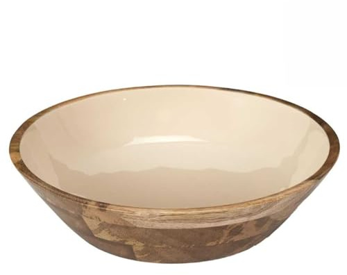 AltoBuy Saladier en Bois de manguier uni Beige (Ø33 cm) - Mango