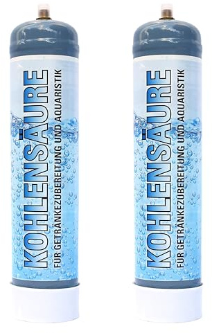 Kohlensäure 2x 640g CO2 Einwegflaschen mit Gewinde M10x1 passend für JBL Druckminderer Aquaristik