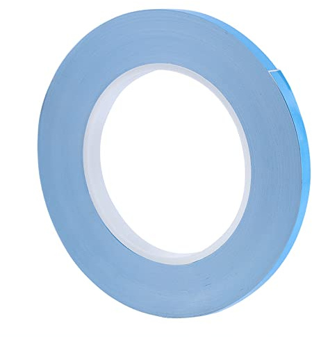 Fockety Cinta Adhesiva Térmica - Aislamiento Fino Iluminación LED IC y TV Fibra de Vidrio Azul 8x0,2 Mm