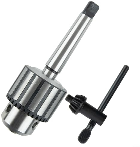 Yuanpgky Portabrocas de 1/32 a 5/8 pulgadas resistente con vástago MT2-JT3 para uso industrial, incluye llave de portabrocas y llave, sujeción para husillos CNC y torno