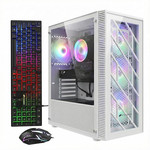 STGAubron Gaming PC Desktop Computer, 8th Gen Intel Core i7 up to 4.1G, GeForce GTX 1660S 6G, 16GB DDR4, 1T SSD, WiFi 6 & BT 5.2, RGB Fan x4, Windows 11 Home