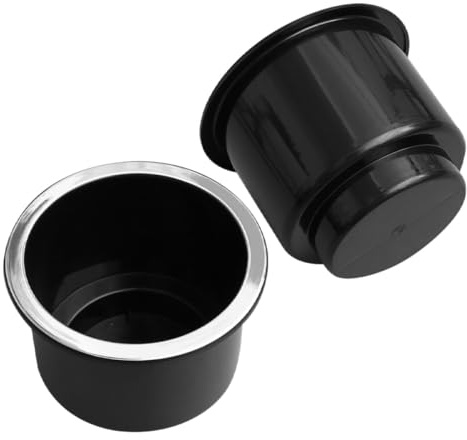 Healeved Portabicchieri per Auto in Plastica 2 Pezzi Design Moderno e Compatto, Inserti per Camper, Barche e Camion, Portabicchieri da Incasso per Interni Veicoli Riutilizzabile