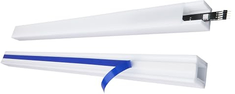 Decosa selbstklebende Leiste Kira - Dekorative Lichtleiste in Weiß für indirekte Beleuchtung von Wand und Decke - 10 Leisten à 2 m Länge= 20 m - Zierleiste aus Styropor 21,5 x 25 mm - inkl. Diffusor
