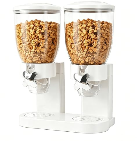FARYODI Cereal Dispenser Countertop 2L, Lebensmittelspender aus Kunststoff,Cereal Dispenser & Cornflakes Spender, Ideal Für Süßigkeiten, Frischhaltedosen (2)