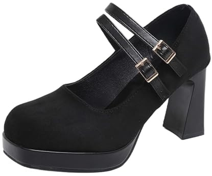 Damen Trachtenschuhe Chunky Pumps Brautschuhe Geschlossene Bequeme Spangenpumps Plateau Tanzschuhe Breite Füße Blockabsatz Hochzeiten Hochzeitsschuhe Weite H Keilpumps