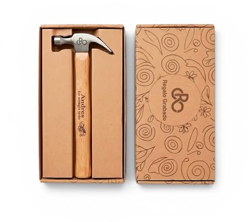 Regalo Grabado Martillo Personalizado Carpintero de Madera y Acero 450g
