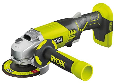 Ryobi Akku Winkelschleifer 115mm Set R18AG-120S 18V ONE+ System mit Ladegerät, 2Ah Akku und einer Werkzeugtasche Komplettset Akku-Winkelschleifer 5133004460