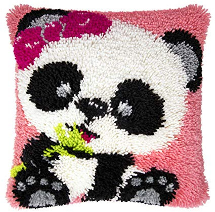 ROCKY&CHAO Knüpfteppich Zum Selber Knüpf-Sets mit Kissen knüpfen-Set 43x43cm Kissenbezug für Erwachsene Latch Hook Kit Heimaccessoire(couple