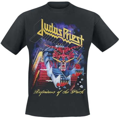 Judas Priest Defenders Blowup Homme T-Shirt Manches Courtes Noir XL