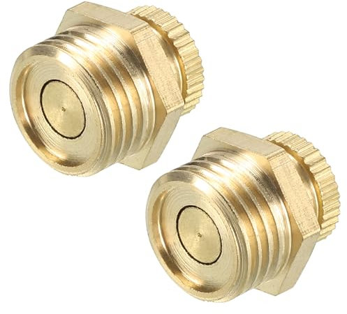 PATIKIL Valvola di scarico serbatoio compressore d'aria, confezione da 2, G 1/4'' in ottone, pezzo di ricambio per valvola di scarico compressore d'aria