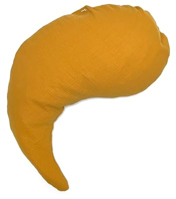 Blausberg Baby - Stillkissenbezug für Yinnie (Theraline,135 cm x 35 cm) aus Musselin - Senf Gelb