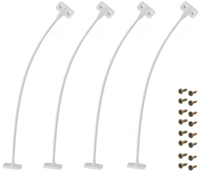 Hafele America Lot de 4 limiteurs d'ouverture pour portes de meubles - En plastique blanc + vis - Charnière de support à rabat - Convient comme support de porte battant - Porte d'armoire - Ferrure à