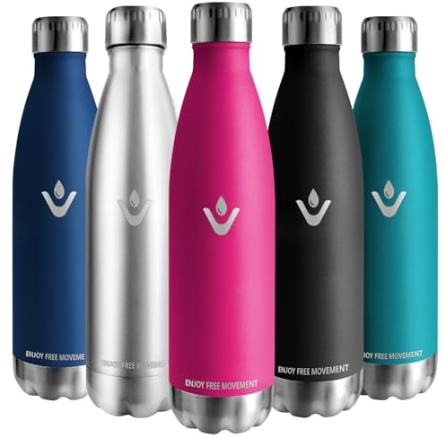Vikaster Thermos, 750ml Borraccia, Borraccia acciaio inox Mantiene Caldo per 12 Ore/Freddo 24 Ore, Borracce Senza Perdite, Adatto Bambini, Adulto, Scuola, Outdoor