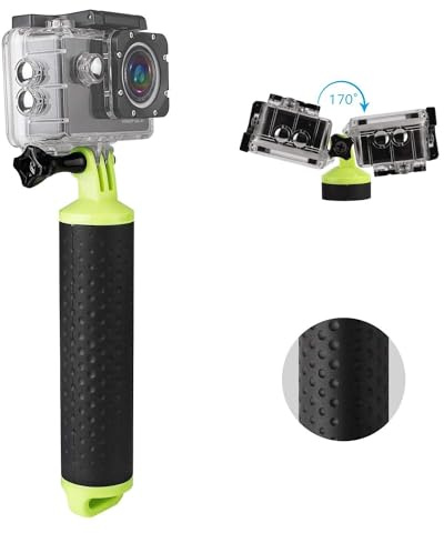 WOLFANG Floating Buoy Grip, Waterproof Handle, Monopod, Hand Grip, Floating Selfie Stick for Action Camera, Sports Camera, Etc