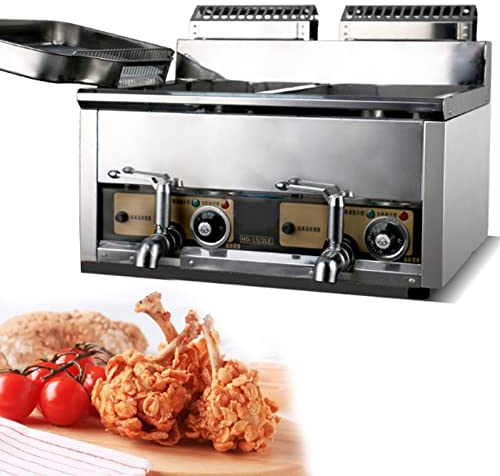 Friteuse électrique moderne en acier inoxydable, 20 litres, 25 litres, 40 litres, avec réglage de la température et fenêtre de visualisation, en acier inoxydable, pour la cuisine domestique (Color :