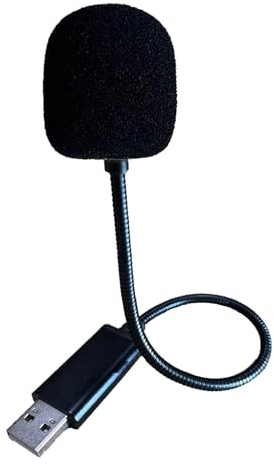 MICMXMO USB Mikrofon für PC Laptop PS5 PS4, Omnidirektionaler Kondensator Mikrofon mit 360° Verstellbar Flexiblem Schwanenhals Mic für Aufnahme, Online-Chat, Spiele, YouTube und Skype,10 inch