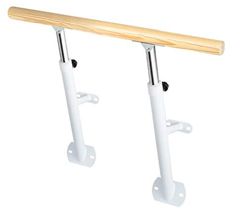 Ballettstange zur Wandmontage, Ballettstange, Tanzstangenstange für Zuhause, höhenverstellbar, Stange, Ballettstange, Schule, Studio, Fitnessstudio (Farbe: Weiß, Größe: 1 m)