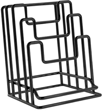 Baoblaze Cutting Board Holder Rack Chopping Board Organizer Metal Freestanding Space Saving Pot Lid Rack Stand for Baking Sheet Plates