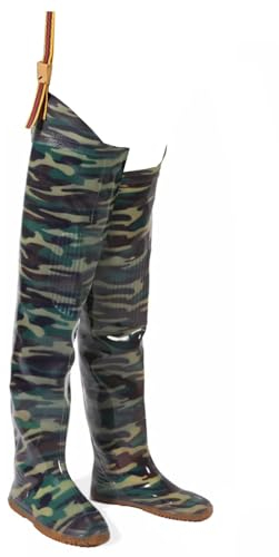 KPHYMOD Watstiefel wasserdichte Hüftwathose Für Männer Und Frauen, Leichter Hüftstiefel Mit Profilsohle Und Verstellbarer Schnalle(37 EU)