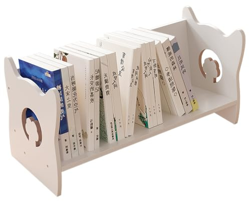 Schreibtisch-Bücherregal aus Holz, Kinder-Bücherregal, Aufbewahrung | neigbar, einfacher Buch-Organizer, Bücherregal, Display-Rack für CDs/Zeitschriften/Bücher
