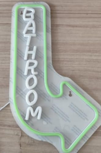 Looklight Insegne al neon per bagno Insegna al neon per toilette Insegna al neon per WC Insegne al neon a LED bianche verdi Insegne a freccia per ristorante Hotel Bar Negozio Casa Festa