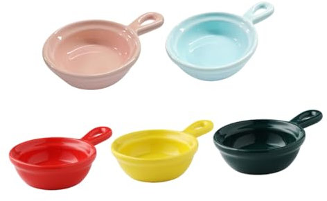 FELTECHELECTR 5stücke Teiliges Keramische Dipschalen Praktische Servierschalen Für Saucen Gewürze Und Snacks Oberfläche Für Einfache Für Partys Und Buffet
