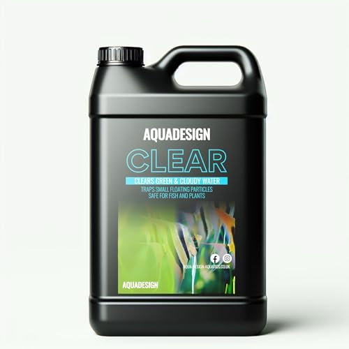 Aqua Design CLEAR 5000ml Aquarium Water Clarifier - Leaves Water Crystal Clear - Green & Cloudy Water Treatment - Treats 25,000L