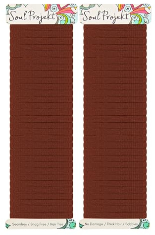 Soul Projekt Rotbraun Haargummi Damen und Mädchen für Schulanfang 60pk 4mm | Zopfgummis, Haarbänder & Hair Ties ohne Metall, Haargummis Dick und Dünnes Haar, Hair bands für Kinder und Erwachsene