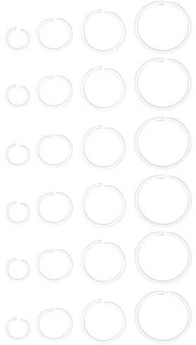 Tucnoeu 24 Stück 18G Klare Piercing Retainer, Rund Plastik Piercing Set, Acryl Nasenring, Kunststoff Retainers Geeignet für Septum, Nase, Lippen, Ohren, etc