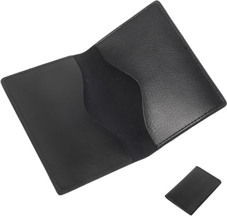 TEHAUX Visitenkartenetui Doppelseitiger Kartenhalter Aus Leder Visitenkartenhülle Mit Taschen Für Herren Kartenetui Zum Reisen Kartenbehälter Für Ausweise Und Kreditkarten