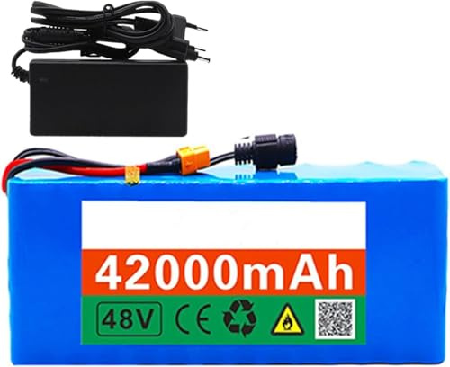 Batería De Litio para Bicicleta Eléctrica De 48 V Y 42 Ah, 13S3P, Resistente Al Agua, De Iones De Litio, para Scooter Eléctrico. 48V 42Ah,XT60