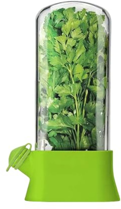 Elnwnnkc Récipient à plantes visible avec trous d'aération pour conserver les aliments, le réfrigérateur, les légumes, le persil et les asperges