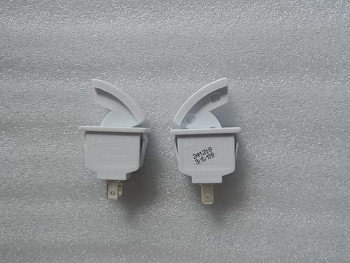 Interruptor de luz con botón pulsador normalmente cerrado para iluminación de puerta, blanco HC-050K, LTK-16 0.5A-250v para gabinete de vino, refrigerador, puerta de congelador, 1 pieza