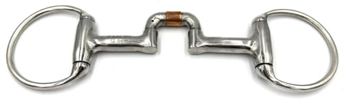 Equine Smile ES0257 JW Mors à tête d'olive double cassé avec rouleau en cuivre en acier inoxydable, épaisseur de mors 12 mm (13,5 cm)