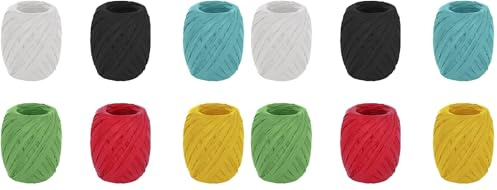 INNSPIRO 99810 - Pack de rafia de papel 6 colores de 4mm.x30m.SP, SP-99810 (Paquete de 2)