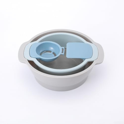 ZAMETTER Juego de tamices y coladores de acero inoxidable para harina y colador de 24,5 x 21 x 8 cm, tamiz para hornear con malla fina para ingredientes secos sin grumos, utensilio de cocina