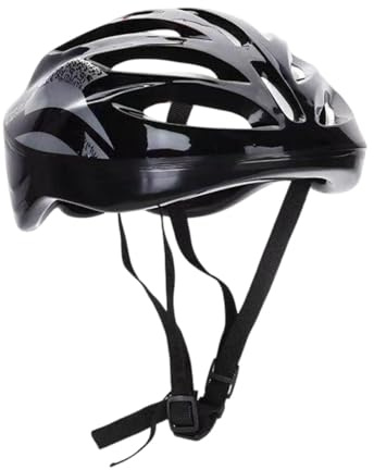 Ysyqkn Casco da Pattinaggio a Rotelle, in PVC di per Uomo E Donna, Comodo, dal Design Portatile, Protezione per Esterni, Adatto per, Ideal, Nero