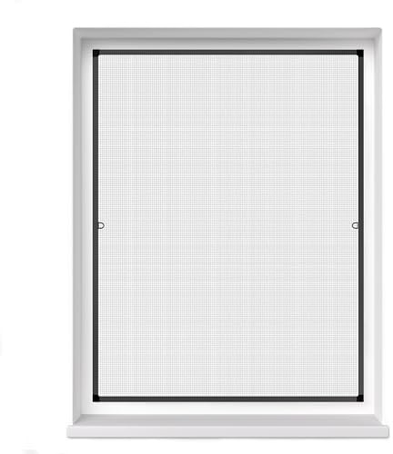 jarolift Fliegengitter Fenster Profi Line, Insektenschutz Fliegenschutzgitter Spannrahmen, Kürzbar, Alurahmen, 60 x 150 cm (B x H), Rahmenfarbe Anthrazit